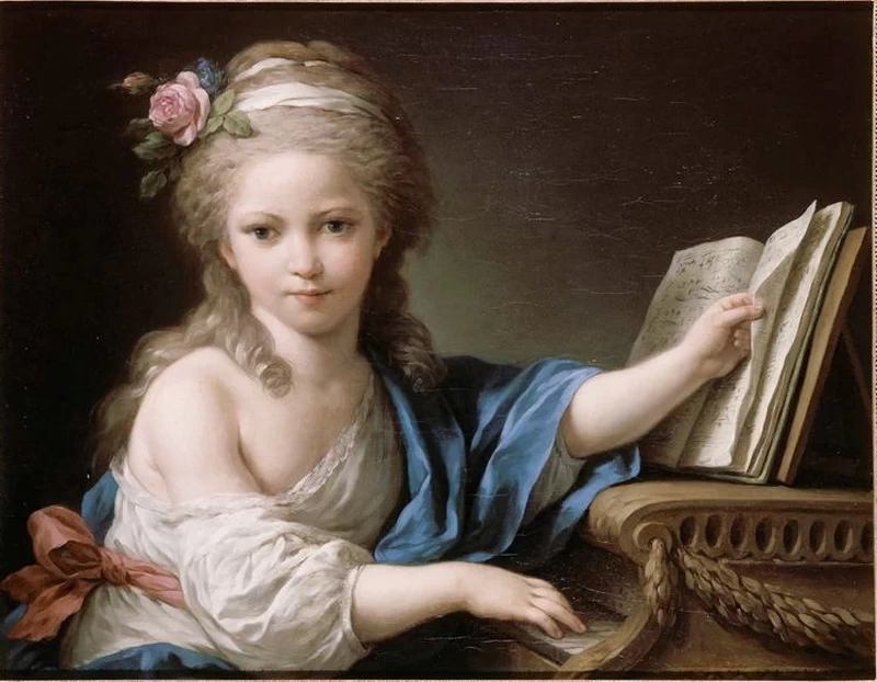 Ritratto presunto di Bergeret de Grancourt al pianoforte - Musée des beaux, arts et d'archéologie de Besançon